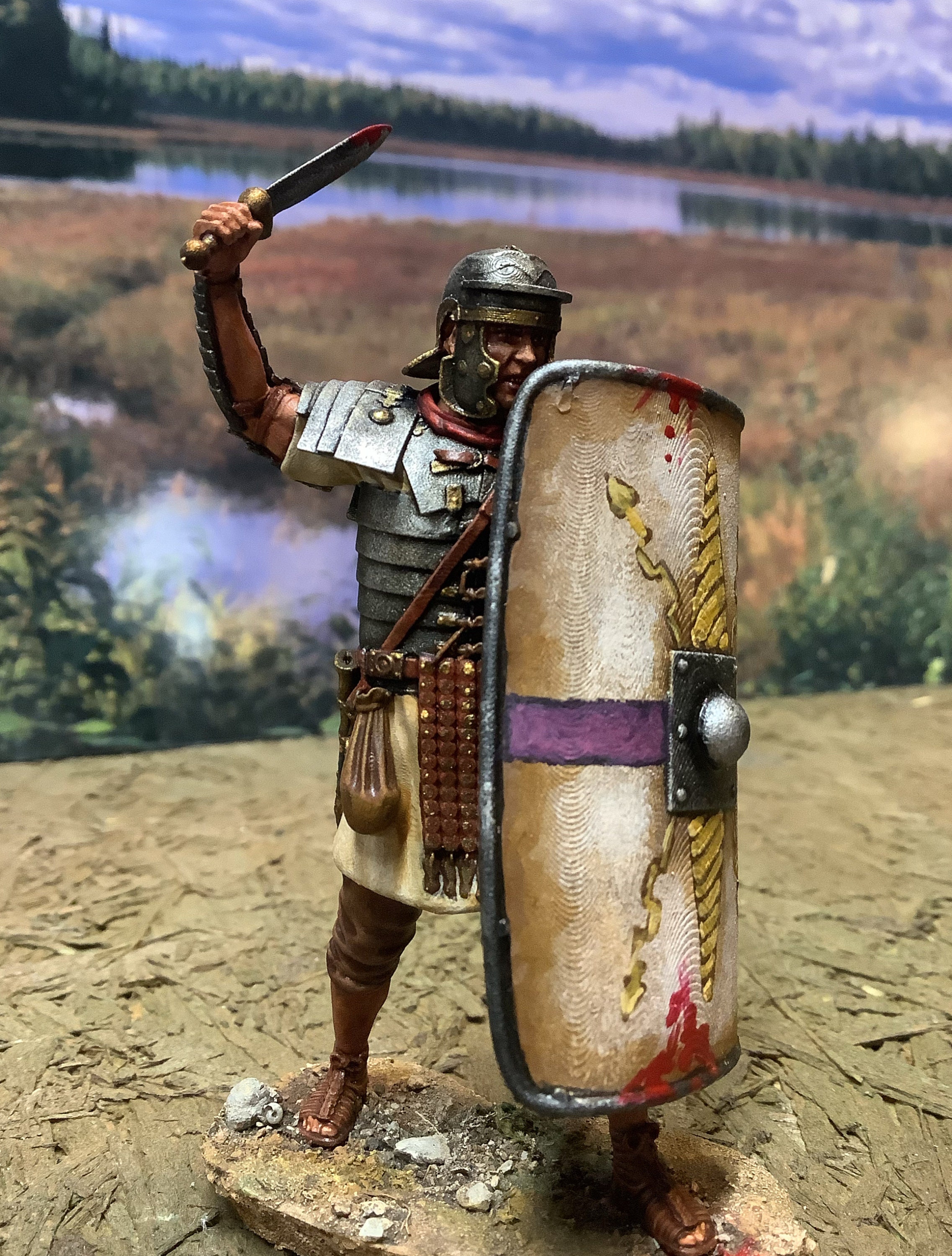 ローマ軍団兵戦闘フィギュア ヒストリカル 1/35、54 mm、60 mm、75 mm