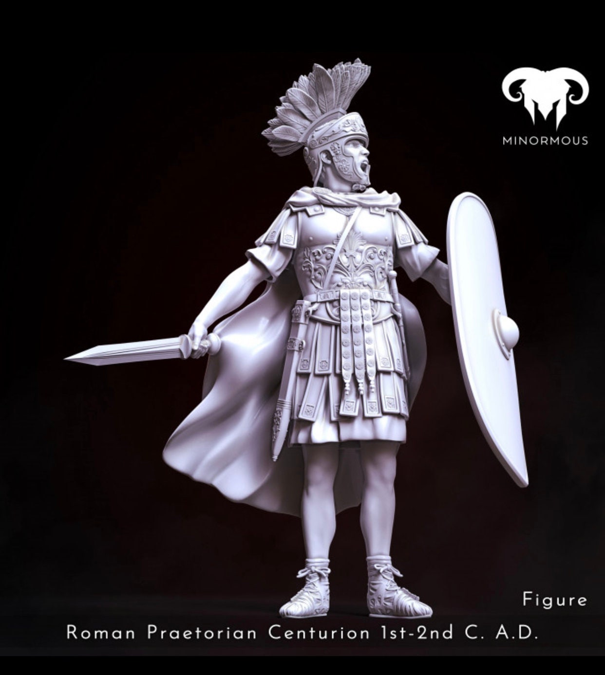 Roman Praetorian Centurion, Fight Pose Figure Historical 1/35