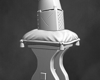 Medieval Greathelm on Display, Diorama Historical, 1/72, 28mm, 32mm, 1/35, 54mm, 75mm, 1/16, Resin Northern Crusades Miniatures