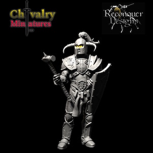 Paladin Warrior 1/72, 28mm, 32mm, 1/35th, 54mm, 75mm, 1/16, Resin Historical Fantasy Miniatures Reconquer Designs
