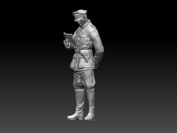 WW2, German Feldgendarmerie X2 Officers Resin Figure 1/48, 1/35, 1