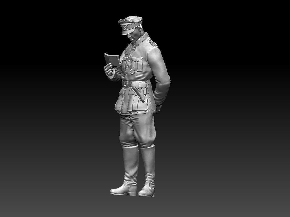 WW2, German Feldgendarmerie X2 Officers Resin Figure 1/48, 1/35, 1