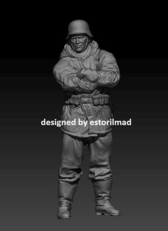 WW2, German Soldiers Winter Stalingrad X2 Resin Figure 1/48, 1/35