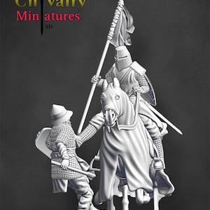 Cruzado medieval pateando el Báltico, resina 1/72, 28 mm, 32 mm, 1/35, 54 mm, 75 mm, Miniaturas históricas de las Cruzadas del Norte