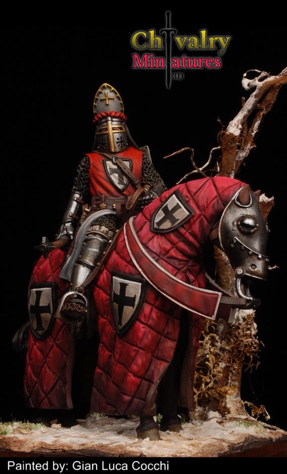 Medieval Bishop Mounted Crusader, Historical 1/72, 28mm, 32mm, 1