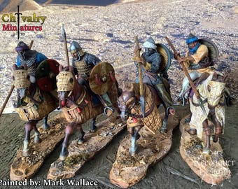 Medieval Arab Cavalry set B, 1/72, 28mm, 32mm, 1/35, 54mm, 75mm, Resin Historical Wargaming Reconquer Designs