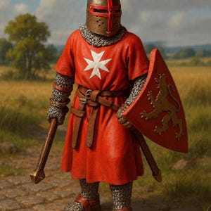 German with Mace on foot Crusader, Historical 1/72, 28mm, 32mm, 1/35, 54mm, 75mm, 1/16 scale, Resin Northern Crusades Miniatures