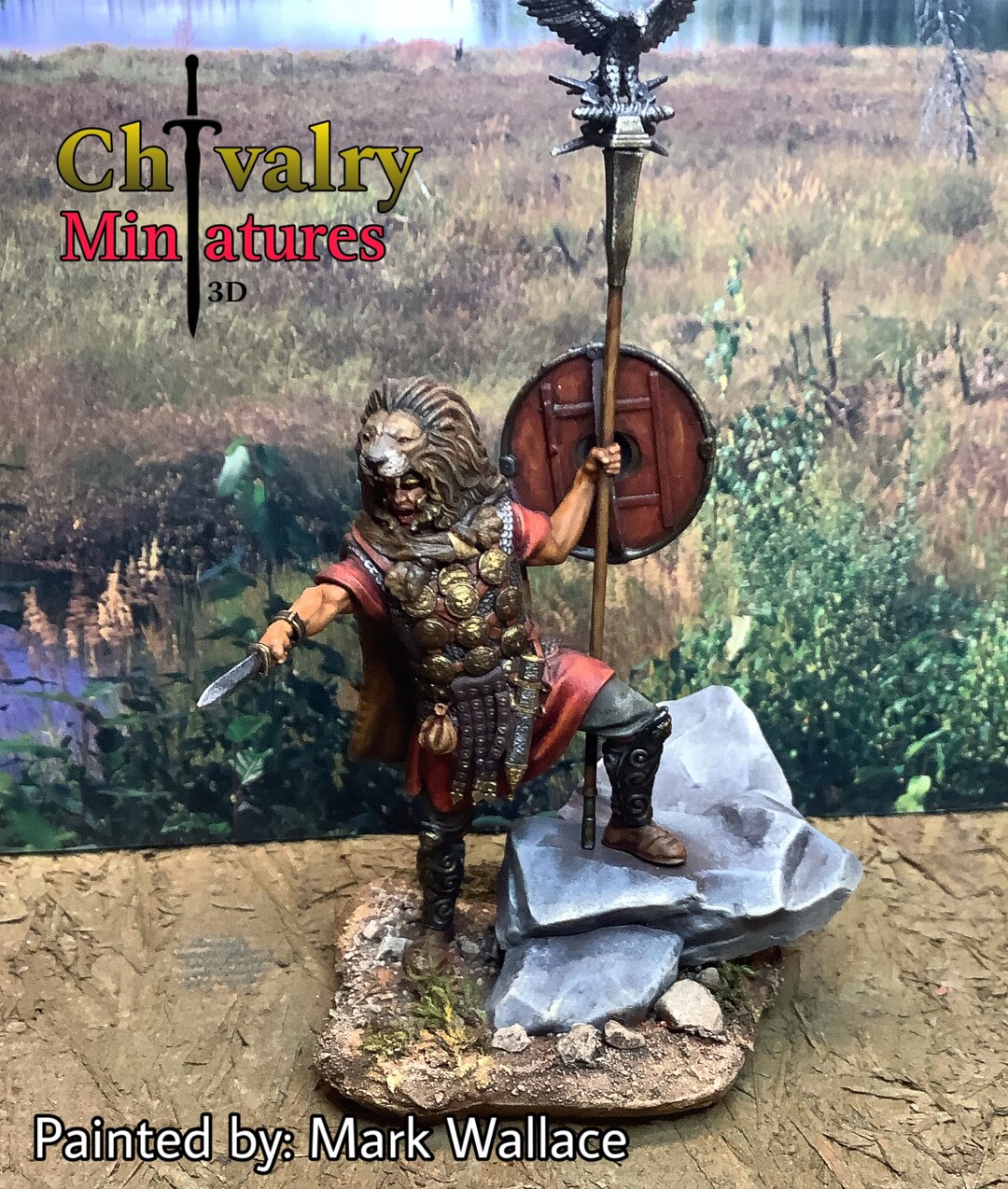 Figurine 54mm Légionnaire Romain Aquilifer - Métal Blanc - EK CASTINGS - Neuf