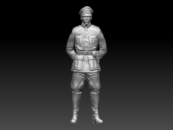 WW2, German Feldgendarmerie X2 Officers Resin Figure 1/48, 1/35, 1