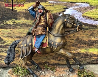 Medieval Mounted Novgorod Prince Crusader, Historical 1/72, 28mm, 32mm, 1/35, 54mm, 75mm, Resin Northern Crusades Miniatures