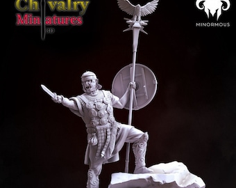Roman Aquilifer (Helmet Head) Dynamic Pose Resin Figure Historical Models by Minormous