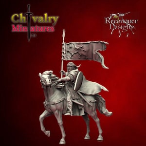 Medieval 11th, 12th century Standard Leonese, Historical 1/72, 28mm, 32mm, 1/35, 54mm, 75mm Resin Reconquer Designs Miniatures