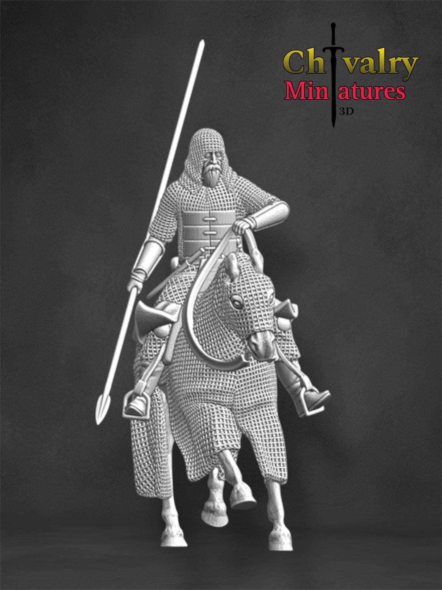 モンゴル軍を率いるステップ補助騎兵 1/72、28 mm、32 mm、1/35、54 mm