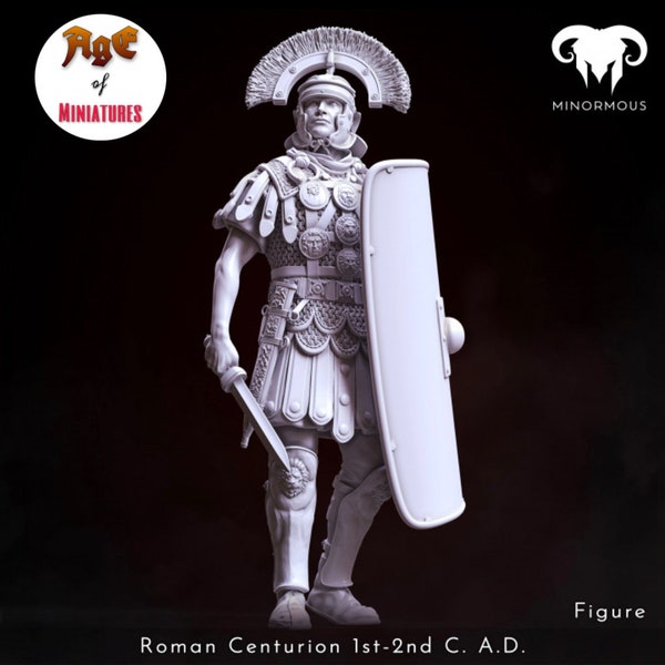 Centurion romain, Ready Pose Figure historique 1/35, 54mm, 60mm, 75mm, 90mm, 1/16, Minormous