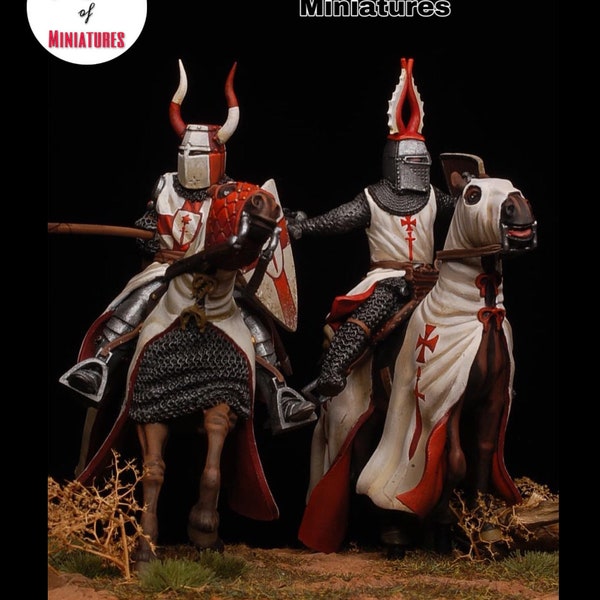 The Teutonic Charge x2 Bundle, Resin, 1/172, 32mm, 28mm, 1/35, 54mm, 75mm, Historical Northern Crusades Miniatures