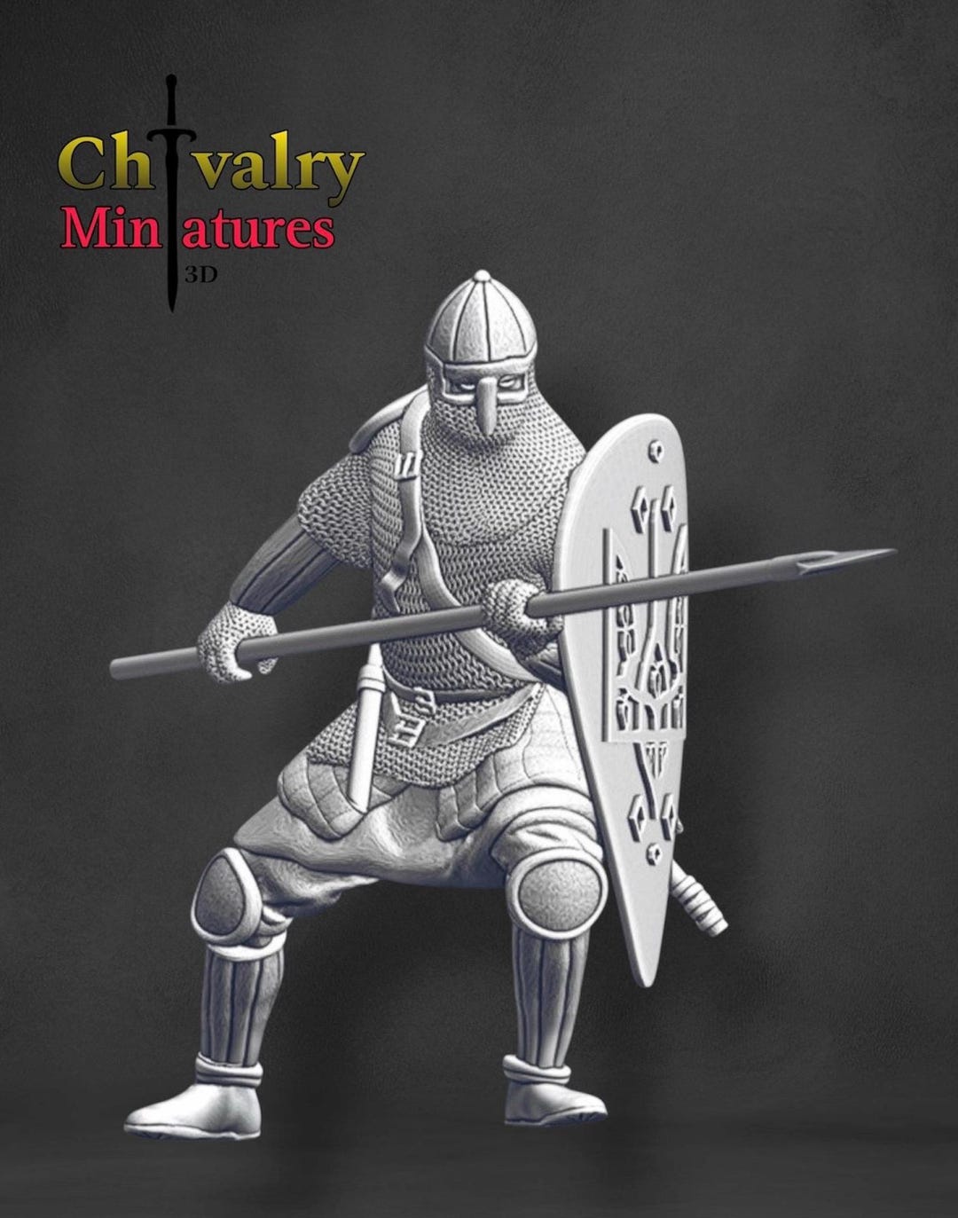 中世のキエフの槍兵十字軍、歴史的 1/72、28 mm、32 mm、1/35、54 mm