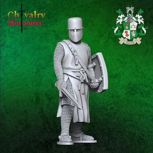 Crusader ar Acre on Foot Resin Figure Historical Miniatures by Styriwar