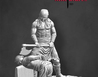 Medieval Executioner of Prisoner, Historical 1/72, 28mm, 32mm, 1/35, 54mm, 75mm, 1/16 Resin Northern Crusades Miniatures
