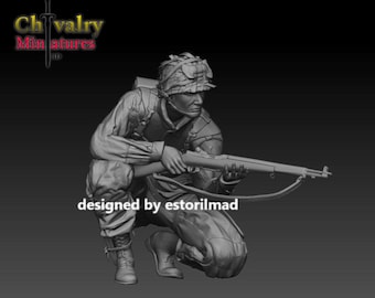 第二次世界大戦、ドイツ野戦憲兵隊将校2名 レジンフィギュア 1/48、1