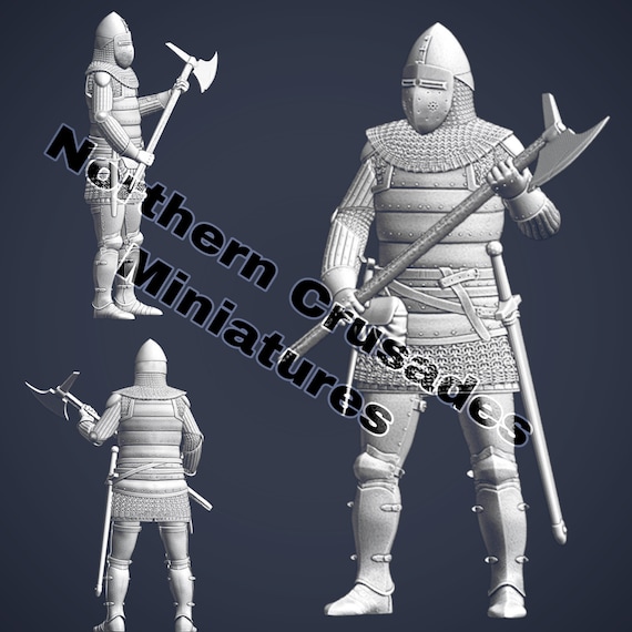 Late Medieval Knight With Great Axe, Historical 1/72, 28mm, 32mm
