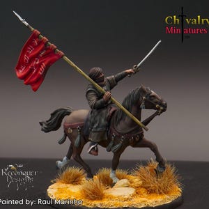 Medieval Berber Standard Bearer, Historical 1/72, 28mm, 32mm, 1/35, 54mm, 75mm Resin Reconquer Designs Miniatures