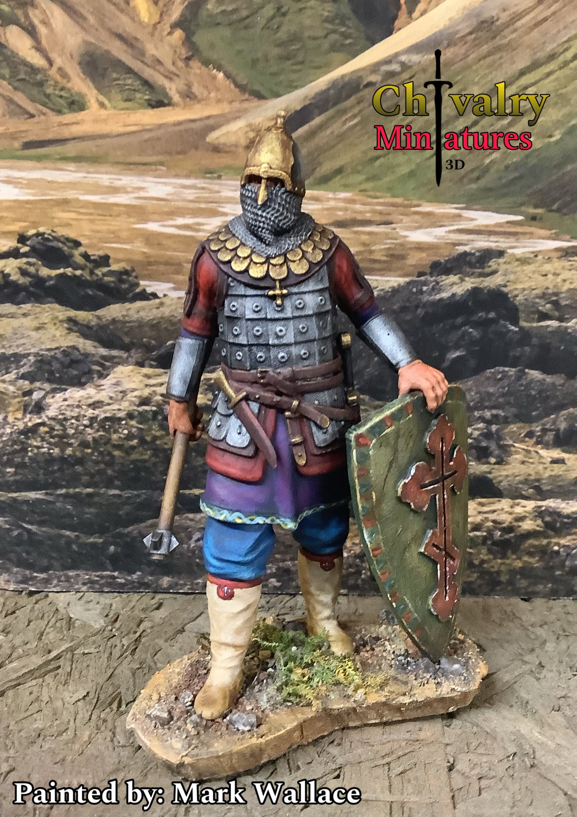 Noble Russian Knight With Mace, 1/72, 28mm, 32mm, 1/35, 54mm, 75mm