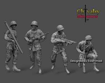 ペイント済みミニチュア - アメリカ空挺部隊第 101 空挺師団 WW2