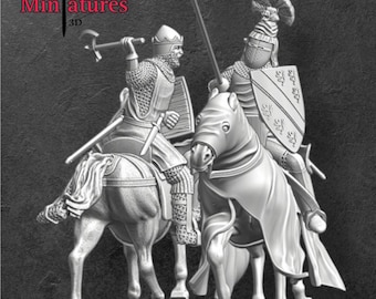 Robert the Bruce contra Sir Henry Bohun Versión 1, Resina, 1/172, 32 mm, 28 mm, 1/35, 54 mm, 75 mm, Historical Northern Crusades Miniatures
