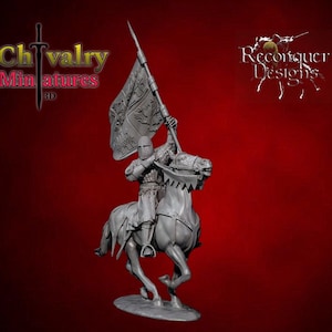 Prince Henry 2nd with Satanterd, 1/72, 28mm, 32mm, 1/35, 54mm, 75mm Resin Figure, Historical Wargaming Reconquer Designs