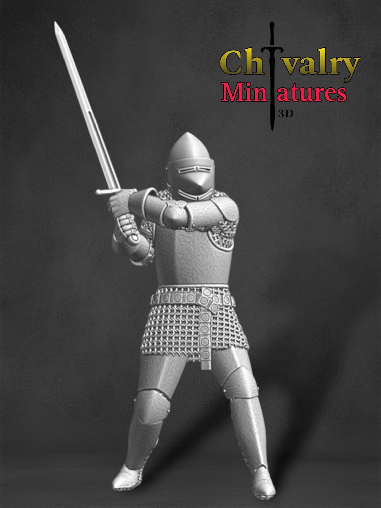 Late Medieval Knight Two-handed Sword, Historical 1/72, 28mm, 32mm