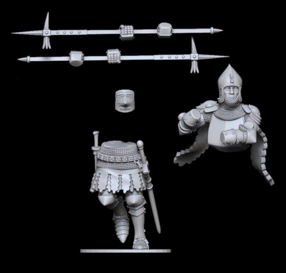 神聖ローマ帝国騎士 1425 フィギュア 歴史的 28 mm、32 mm、40 mm、1