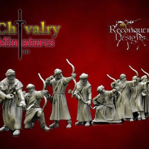 Medieval Berber Archers, Historical 1/72, 28mm, 32mm, 1/35, 54mm, 75mm, 1/16 Resin Reconquer Designs
