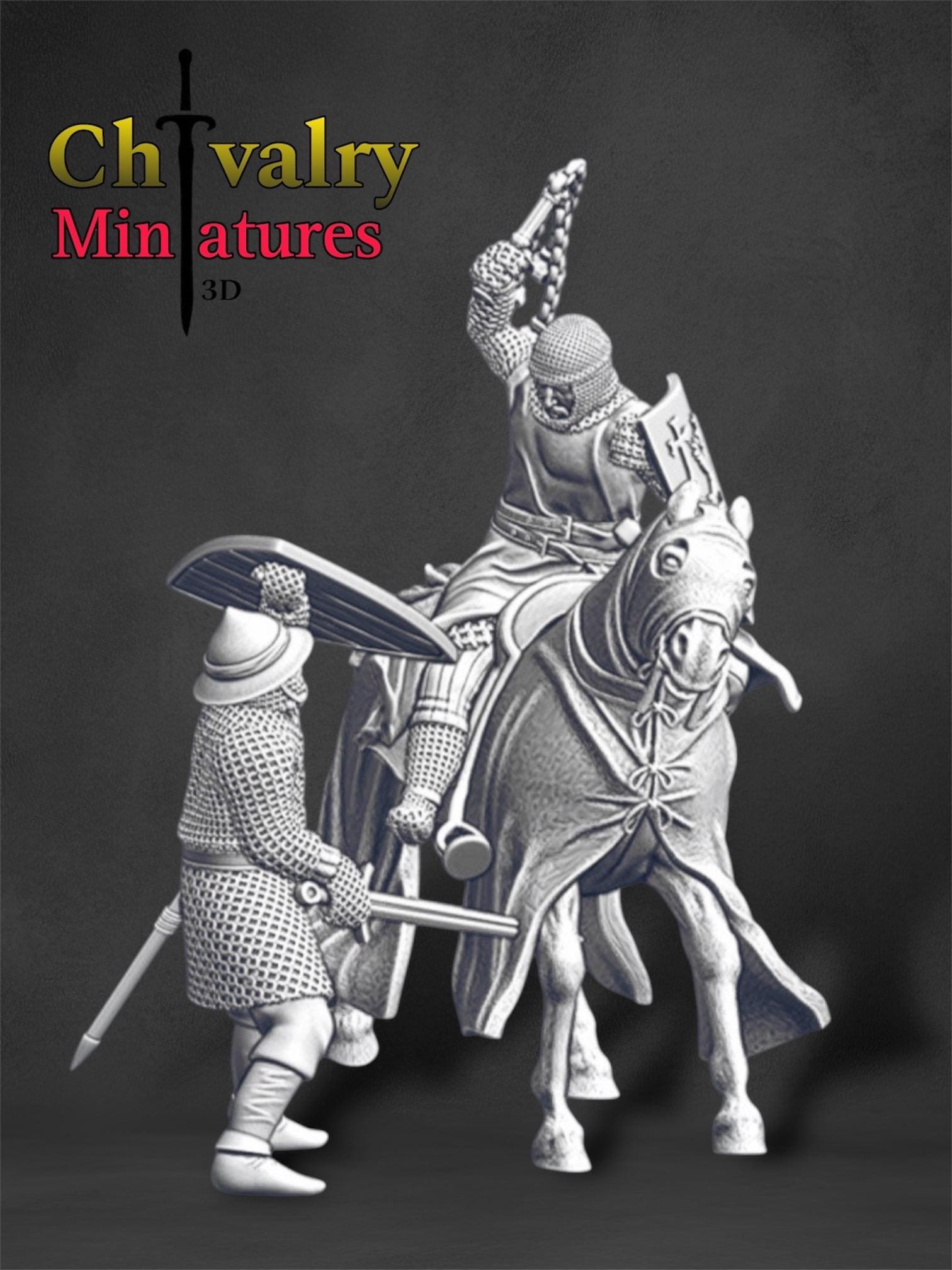 Medieval Battle Byzantine Warrior Crusaders, Historical 1/72, 28mm