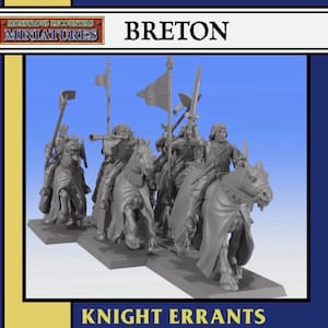 Breton Knight Errants x6 Tabletop Fantasy Battles By Monstrous Encounters