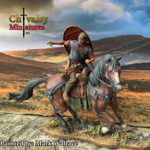 Roman Auxiliary Cavalryman Fighting Mounted Figure Historical 1/35, 54mm, 60mm, 75mm, 90mm, Minormous