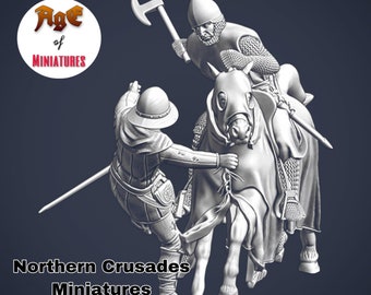 Carga medieval a los ingleses, resina 1/72, 28 mm, 32 mm, 1/35, 54 mm, 75 mm, miniaturas históricas de las cruzadas del norte