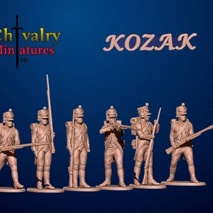Napoleonic French Fusiliers, 1/72, 28mm, 32mm, 1/35, 54mm, 60mm, 75mm, Resin Historical Kozak Miniatures