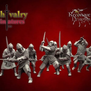 Medieval Early Spanish Glaives, Resin 1/72, 28mm, 32mm, 1/35, 54mm, 75mm, 1/16, Historical Reconquer Designs