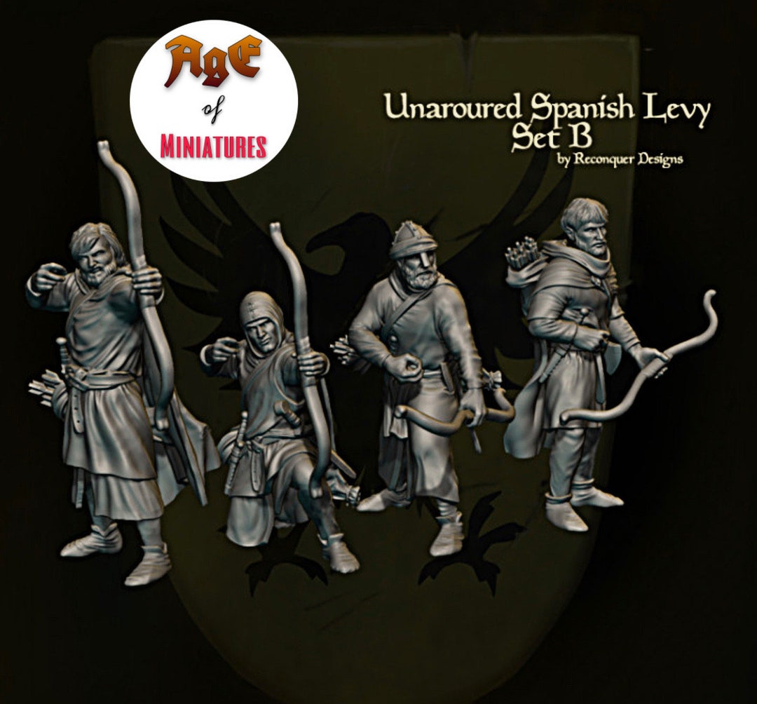 Medieval Spanish Levy Archers Set B, 11th Century Knights, Historical 1