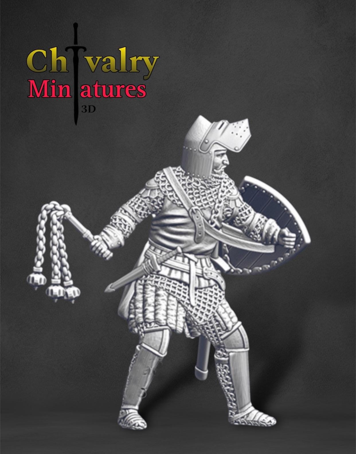 Medieval Late 14th Century Foot Knight, Historical 1/72