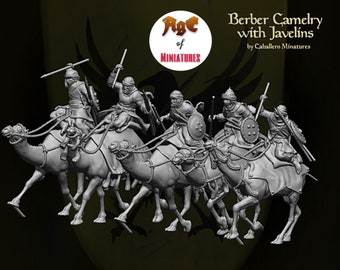 Berber Mounted Camalry with Javelins,  1/72, 28mm, 32mm, 1/35, 54mm, 75mm, Resin Historical Wargaming Reconquer Designs