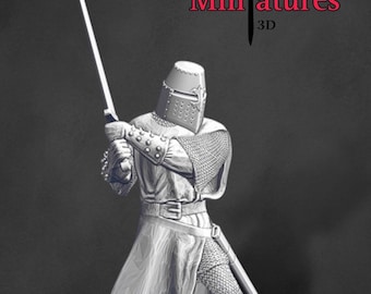 Crusader Great Sword, Historical 1/72, 28mm, 32mm, 1/35, 54mm, 75mm, 1/16 Resin Northern Crusades Miniatures