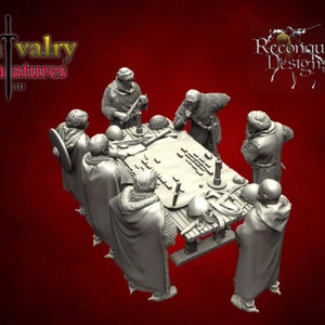 Medieval Diorama, War Table 11th century Historical Miniatures, 1/72, 28mm, 32mm, 1/35th, 54mm, 75mm, 1/16 scale, Resin Reconquer Designs