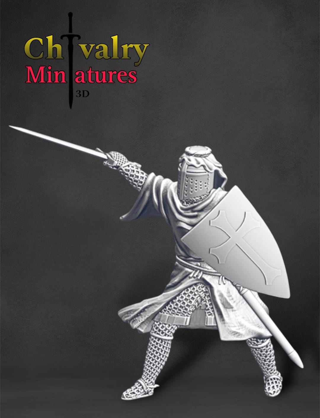 Risjc Ancient Crusader Warrior Kit de modélisme non assemblé