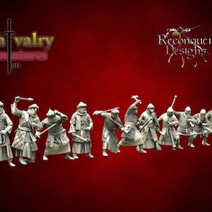 Medieval Moorish Heavy Infantry, Resin Historical 1/72, 28mm, 32mm, 1/35, 54mm, 75mm, 1/16, Reconquer Designs