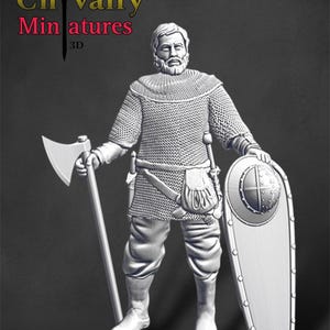 Scandinavian Mercenary Crusader, 1/72, 28mm, 32mm, 1/35, 54mm, 75mm, 1/16, Resin Northern Crusades Miniatures