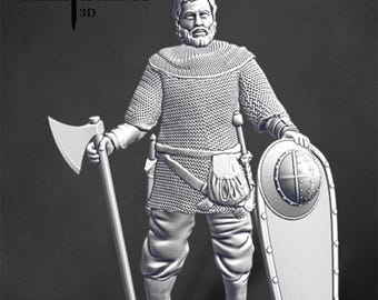 Cruzado mercenario escandinavo, 1/72, 28 mm, 32 mm, 1/35, 54 mm, 75 mm, 1/16, resina Northern Crusades Miniatures