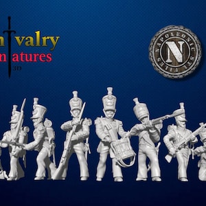 Napoleonic French Grenadiers, 1/72, 28mm, 32mm, 1/35, 54mm, 75mm, Resin Historical Miniatures by Napoleonic STL Files
