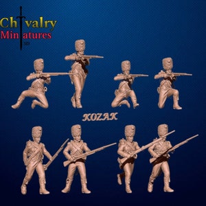 Napoleonic french carabiniers in bearskin hats set 1, 1/72, 28mm, 32mm, 1/35, 54mm, 60mm, 75mm, Resin Historical Kozak Miniatures