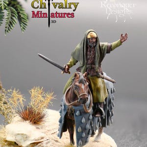 Salah ad-Din, Sultan of Egypt & Syria, Historical 1/72, 28mm, 32mm, 1/35, 54mm, 75mm, Resin Miniatures, Medieval, Reconquer Designs